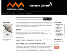 Tablet Screenshot of library.austmus.gov.au